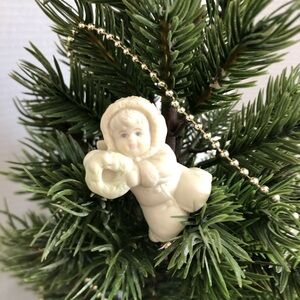 Vtg Snow Baby Clip on Ornament